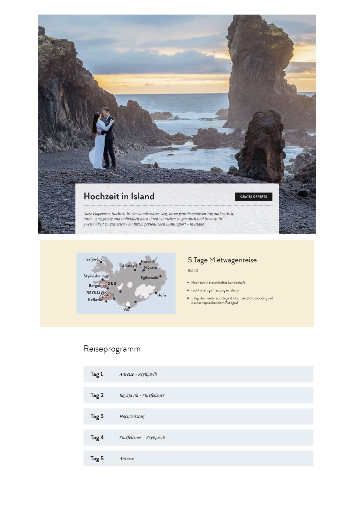 Hochzeit in Island - Elopement Wedding